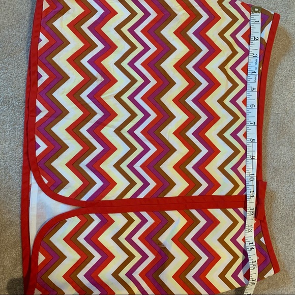 Tibi Striped Chevron Wrap Mini Skirt 6 - Picture 9 of 11